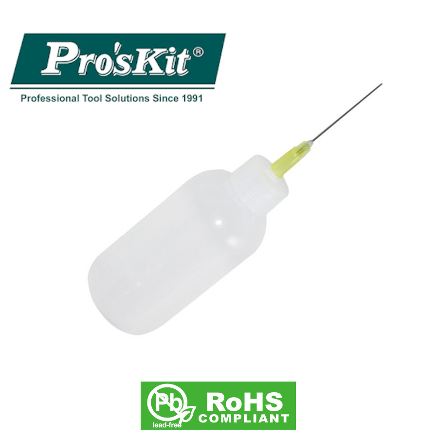 MS-035 Pro'sKit Флакон для флюса (2шт. в комплекте, дозатор-игла)