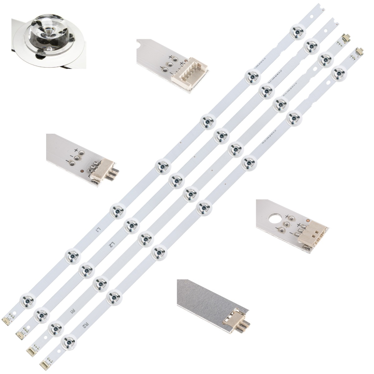 Светодиодная планка для подсветки ЖК панелей 55" V14 Slim DRT Rev0.0 1 (комплект на алюминиевом осно