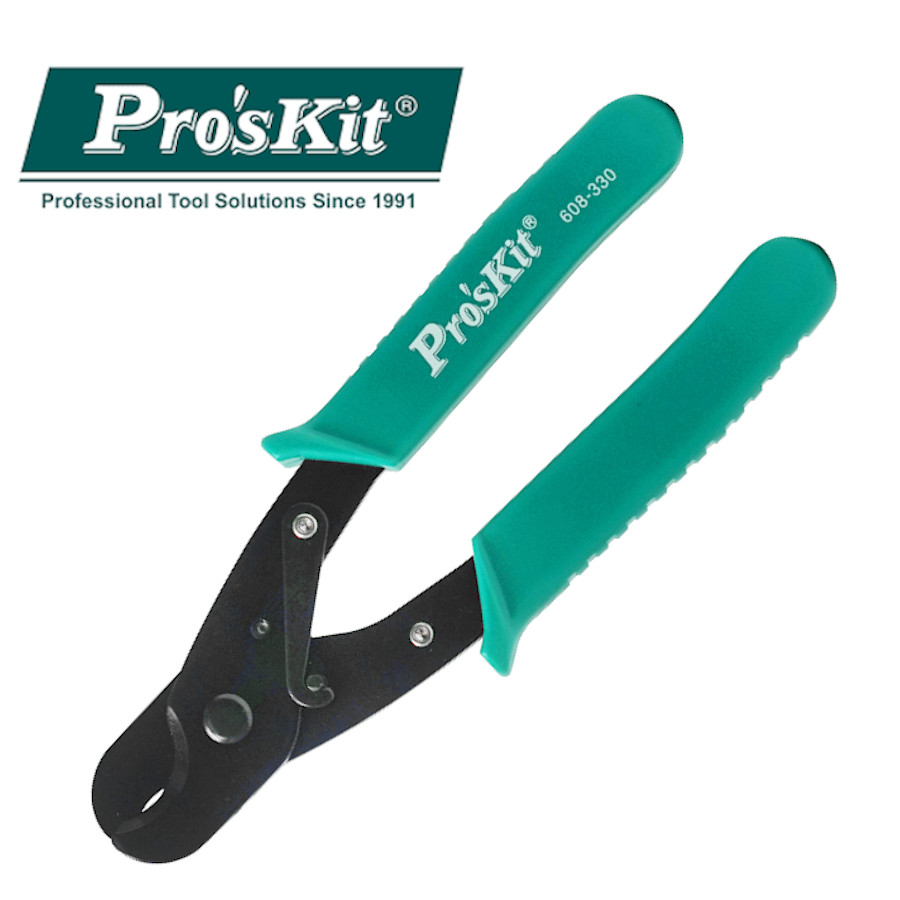 608-330 Pro'sKit Кусачки кабельные (коакс. до 10мм2, 165мм, пружина)