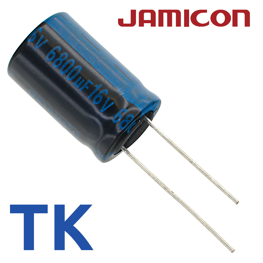 6800мкФ 16В (16x25) TKR-105C Конденсатор электролитический
