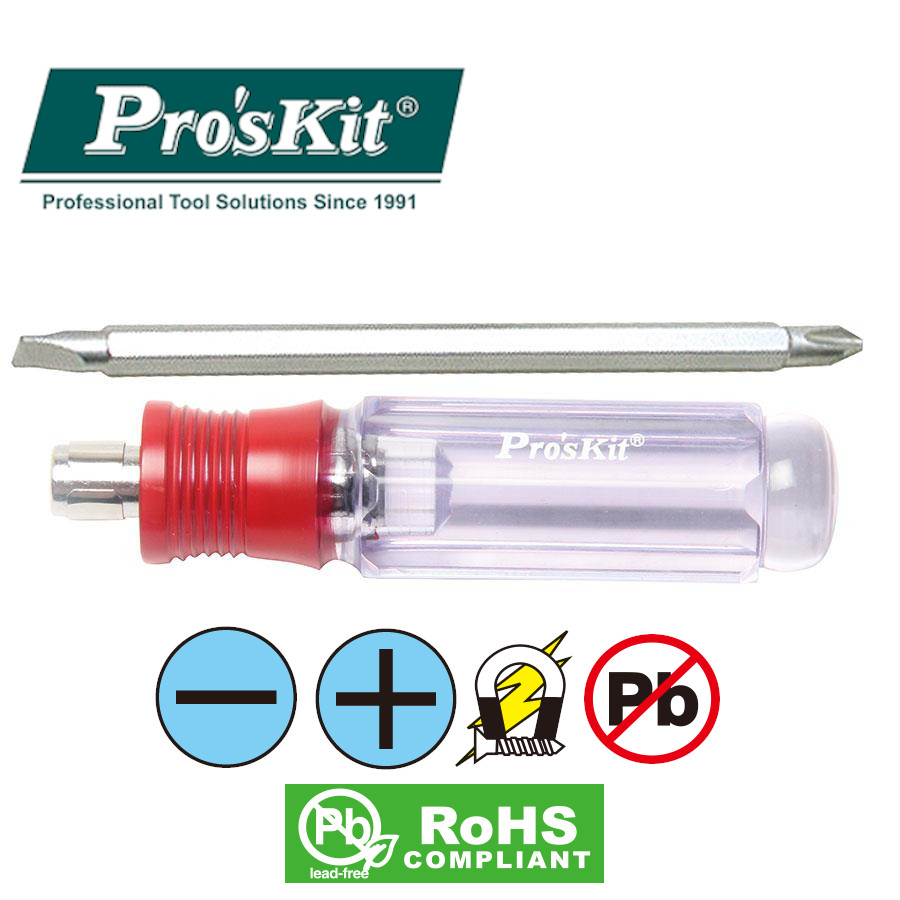 SW-9107D Pro'sKit Отвертка с двухсторонней насадкой