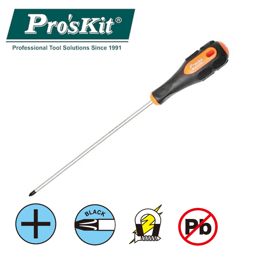 SD-217B Pro'sKit Отвертка Pro-soft (+ #2, 6х250мм, 371мм)