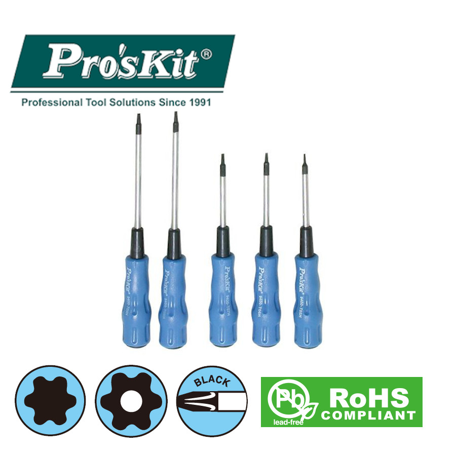 SW-2125H Pro'sKit Набор отверток (5шт., звезда с отв.) Pro'sKit