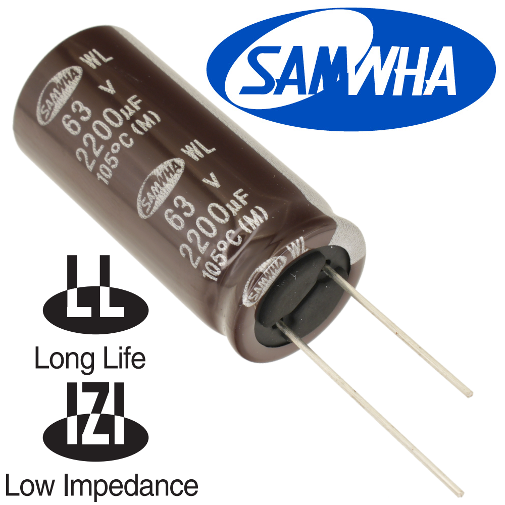 2200мкФ 63В (18x40) WL (5000ч.) (low imp.) Конденсатор электролитический