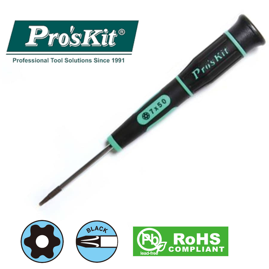SD-081-T7H Pro'sKit (аналог 1PK-081-T7H) Отвертка часовая (звезда с отв.Т7, 50/100мм)