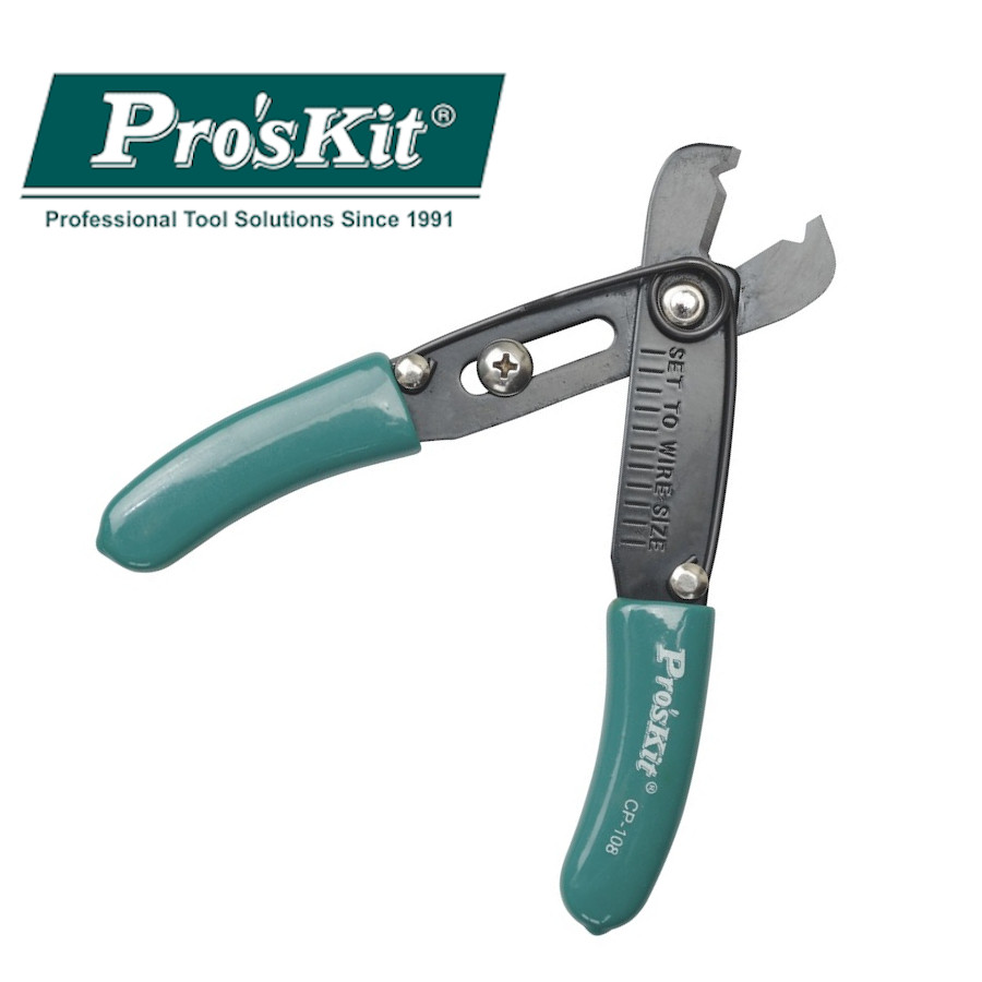 CP-108 Pro'sKit Клещи для резки/зачистки проводов (рег.винт, 127мм)