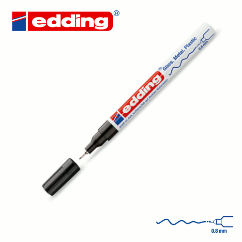 EDDING 780 Маркер стекло, металл, пластик d=0,8мм (черный)