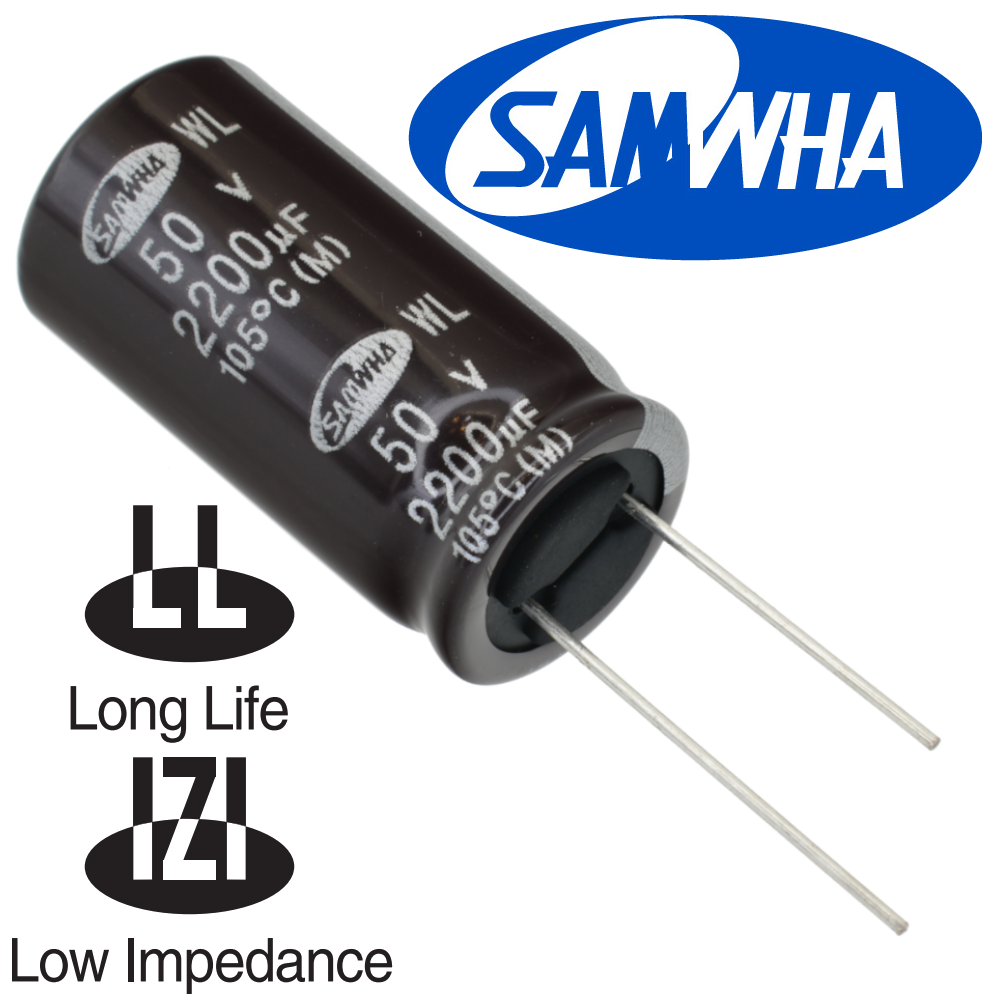 2200мкФ 50В (18x35,5) WL (5000ч.) (low imp.) Конденсатор электролитический