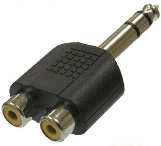 7-0176 / 6.35 stereo-2RCA JACK