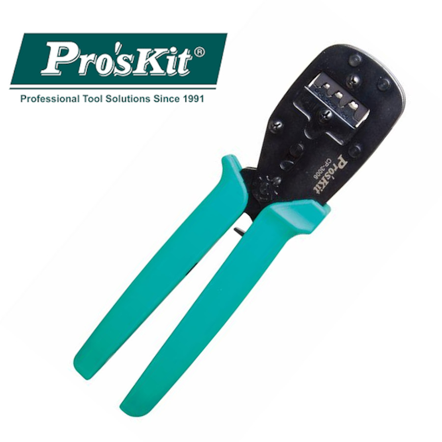 CP-3006FD18 Pro'sKit Клещи для обжима изолированных и неизолированных кабельных наконечников