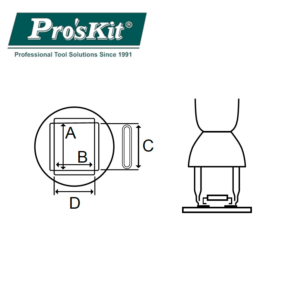 9SS-900-O Pro'sKit Насадка PLCC (31х31мм) для паяльной станции SS-989B