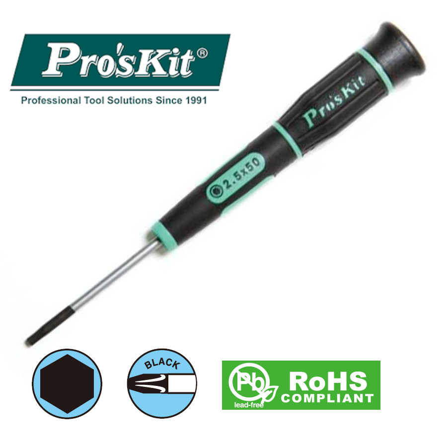 SD-081-H6 Pro'sKit  Отвертка часовая (шестигранник 2,5*50мм)