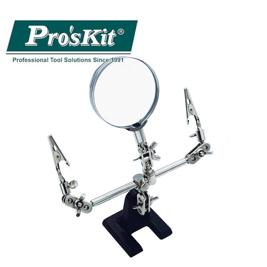 608-391A Proskit Зажим настольный вспомогательный "третья рука" с лупой