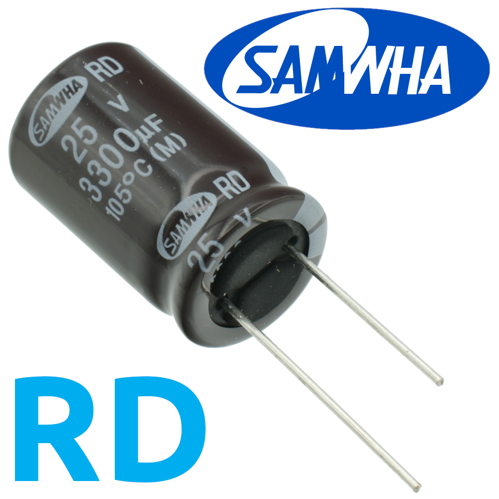 3300мкФ 25В (16x25) RD-105C Конденсатор электролитический