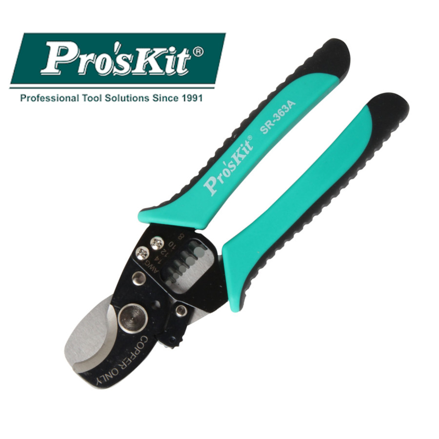 SR-363A Pro'sKit Кусачки-стриппер кабельные (резка до 10.7мм, 168мм)