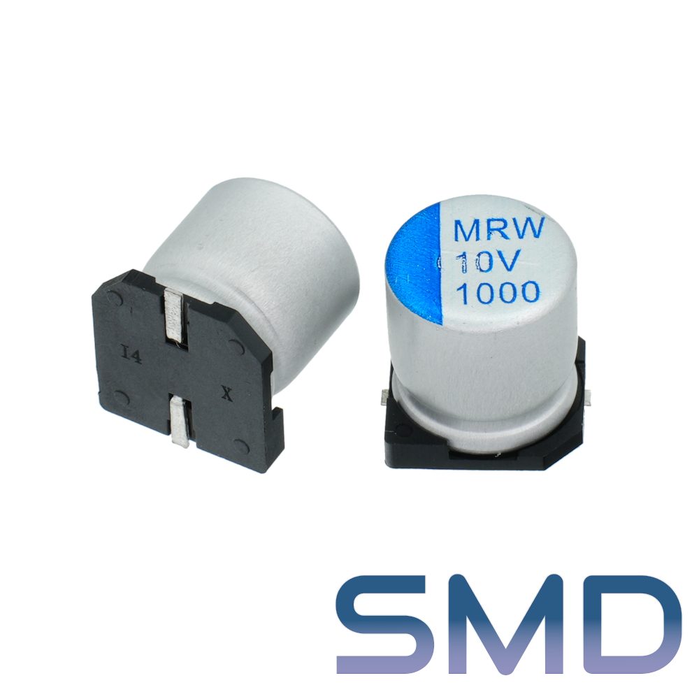 1000мкФ 10В (10x10,5) SMD-монтаж Конденсатор электролитический
