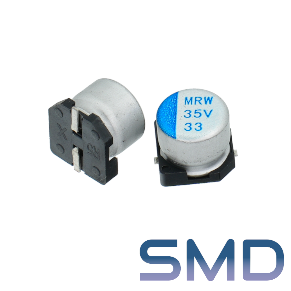 33мкФ 35В (6,3x5,5) SMD-монтаж Конденсатор электролитический