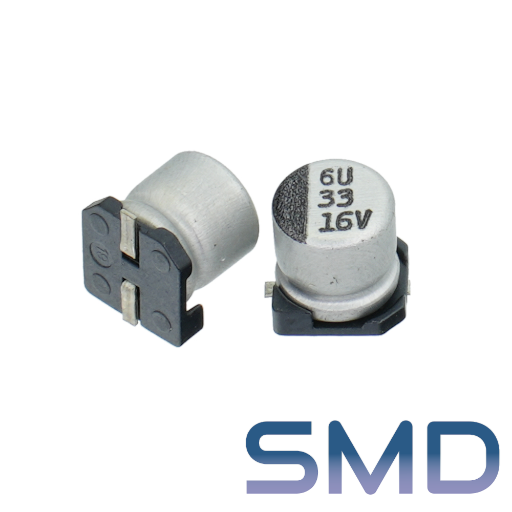 33мкФ 16В (5x5,5) SMD-монтаж Конденсатор электролитический