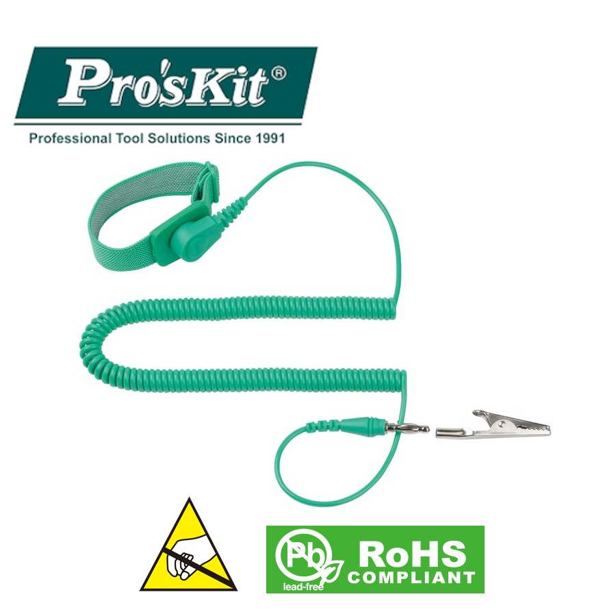 608-611C Proskit Браслет антистатический (провод L=3м)