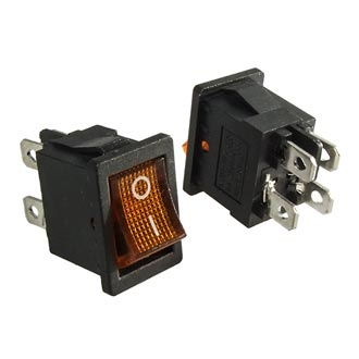 MIRS-201(A) on-off (KCD1-201N-4-C3 Y/4P SWR-45) желтый