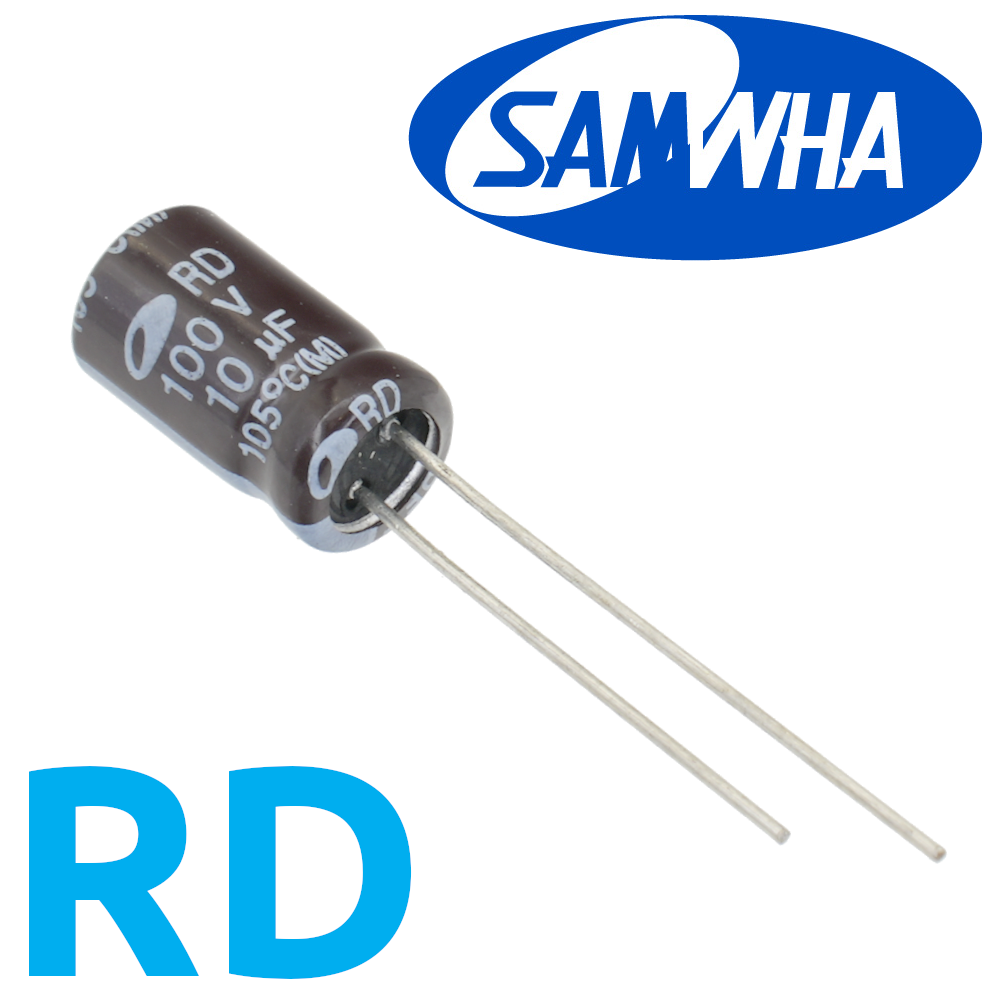 10мкФ 100В (6,3x11) RD-105C Конденсатор электролитический
