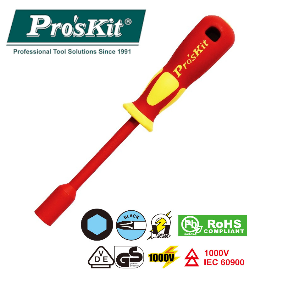 SD-800-M13 Pro'sKit Отвертка торцевая диэлектрическая 1000В (М13х125)