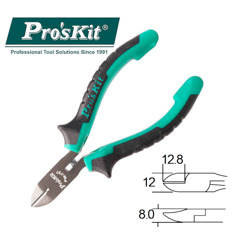 PM-737 Pro'sKit (аналог 1PK-037D) Кусачки прямые (медь до 1мм, 115мм)