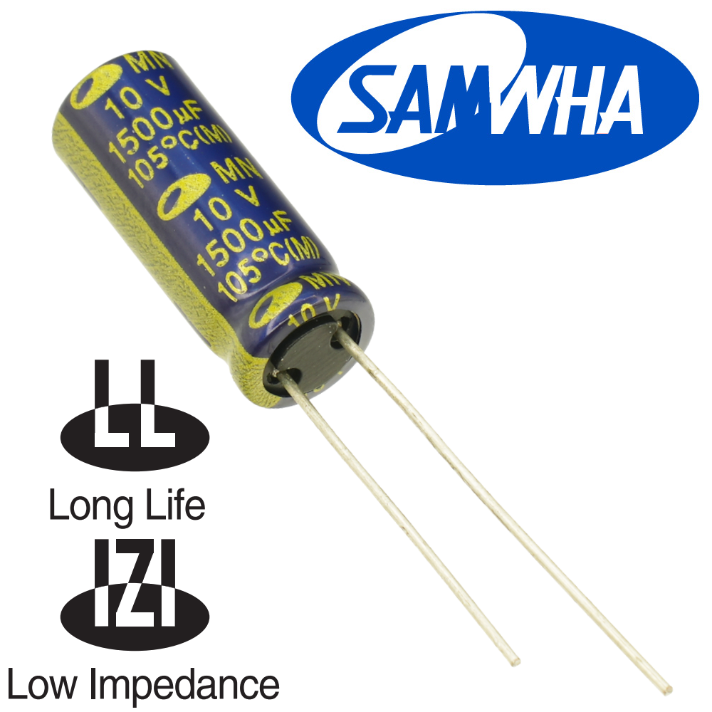 1500мкФ 10В (8x20) MN (3000ч.) (low imp.) Конденсатор электролитический