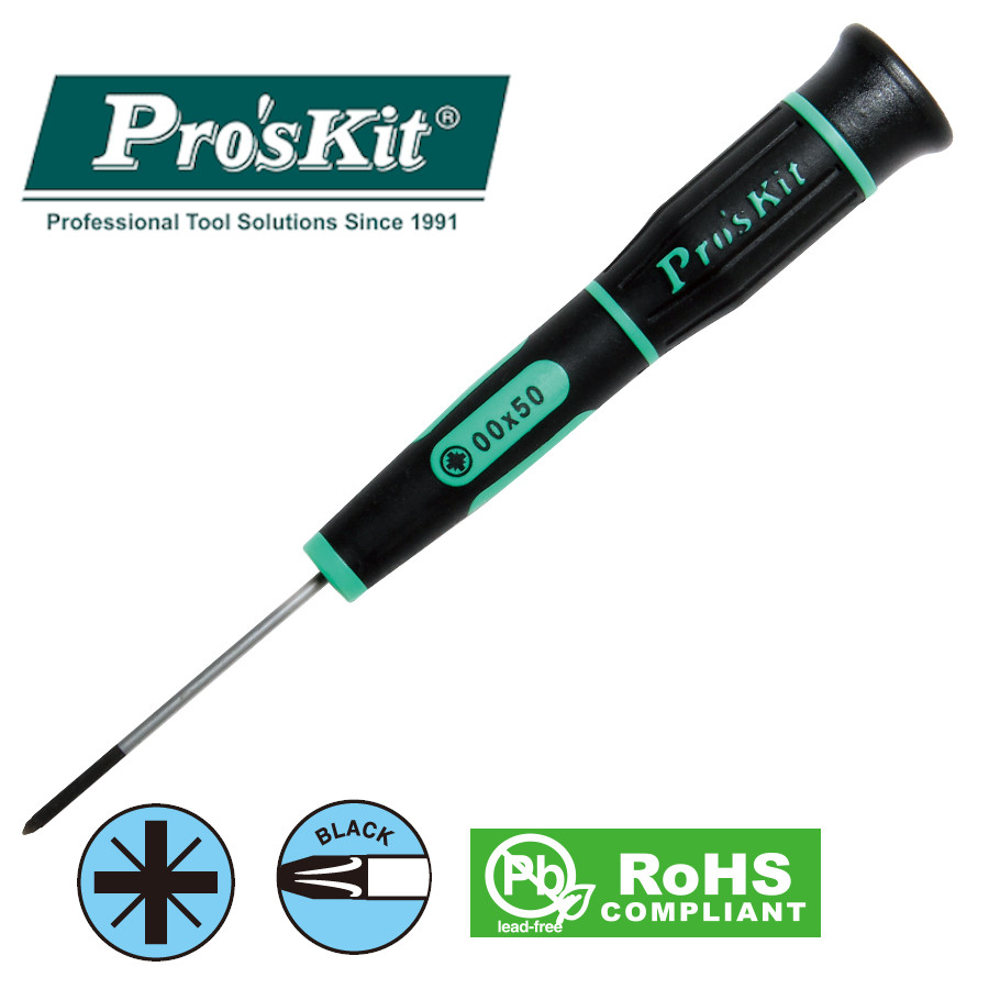 SD-081-Z3 Pro'sKit Отвертка прецизионная Pozidriv (+ PZ#0x50мм)