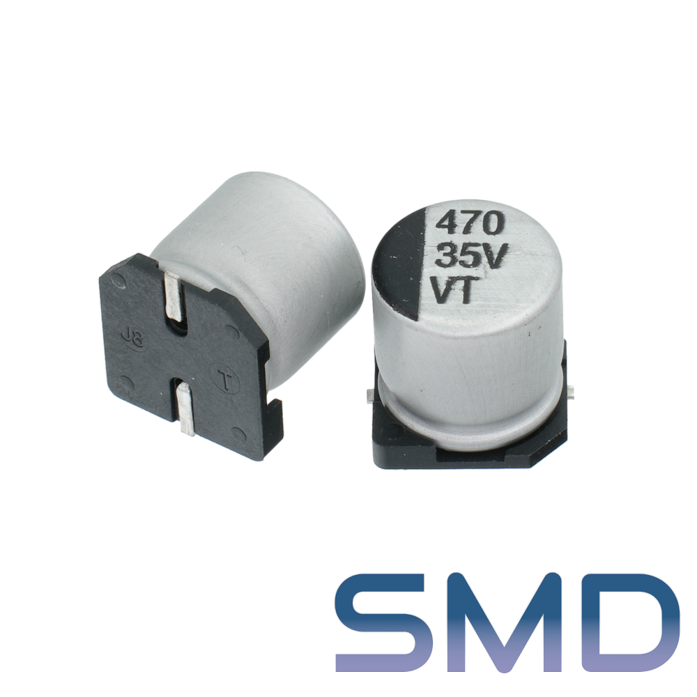 470мкФ 35В (10x10,5) SMD-монтаж Конденсатор электролитический