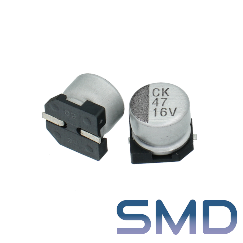 47мкФ 16В (6,3x5,5) SMD-монтаж Конденсатор электролитический