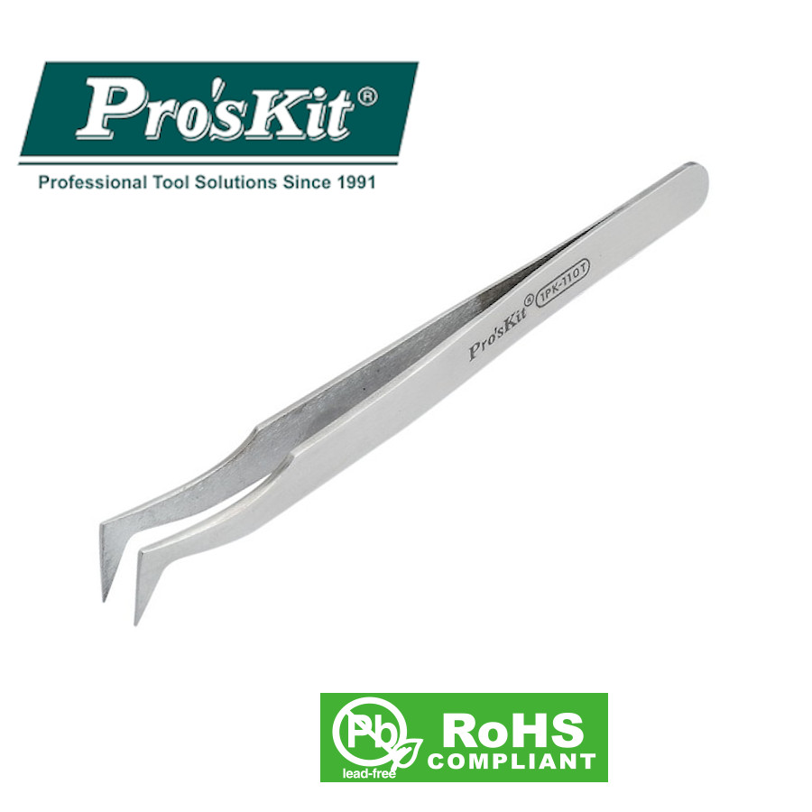 1PK-110T Pro'sKit Пинцет изогнутый (120мм)