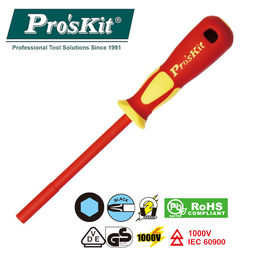 SD-800-M5.0 Pro'sKit Отвертка торцевая диэлектрическая 1000В (М5.0х125)*