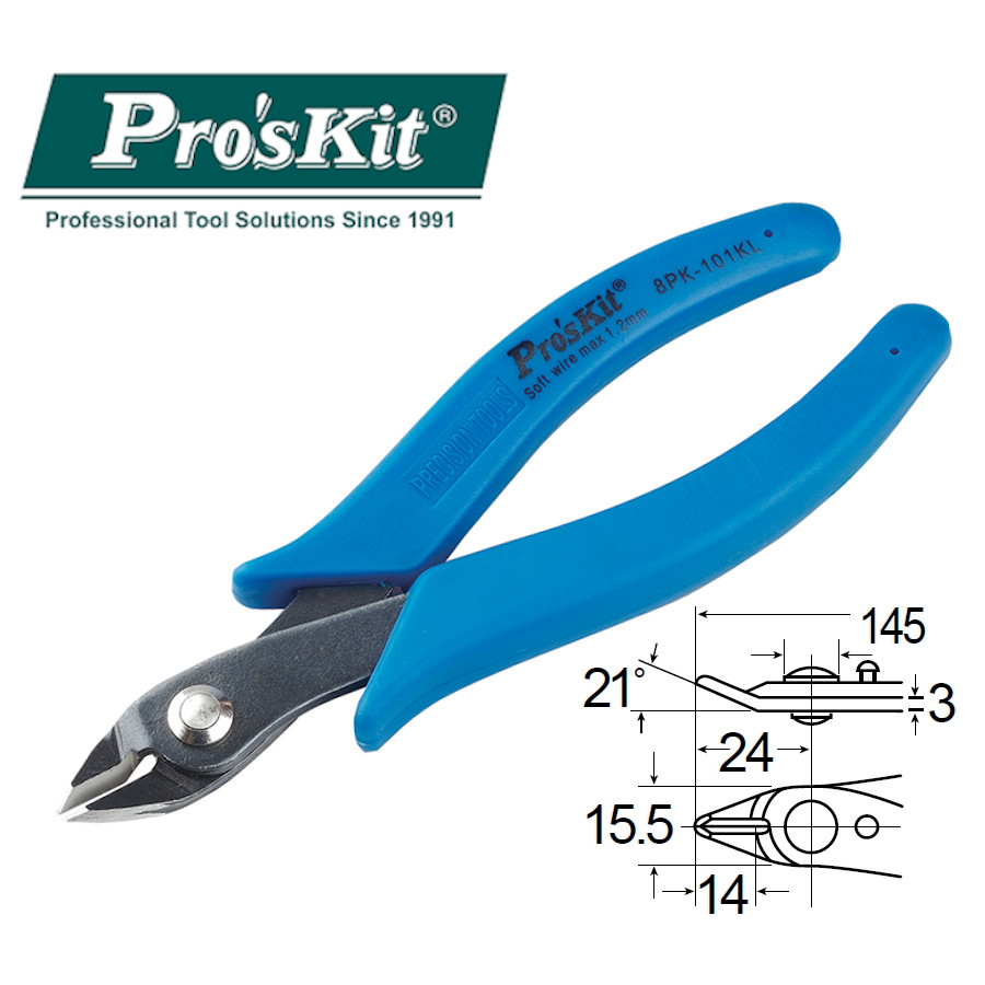 8PK-101KL Pro'sKit Кусачки усиленные (145мм)