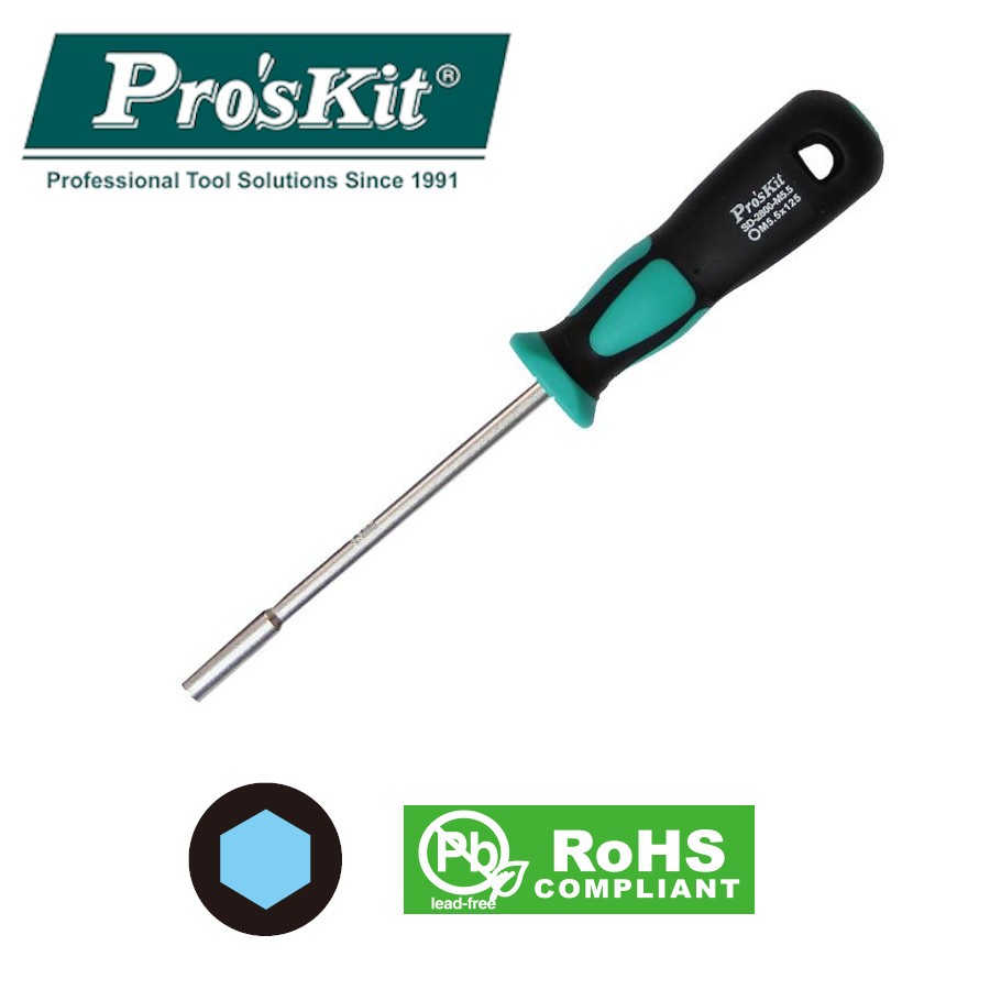 SD-2800-M5.5 Pro'sKit Отвертка торцевая (М5.5х125)