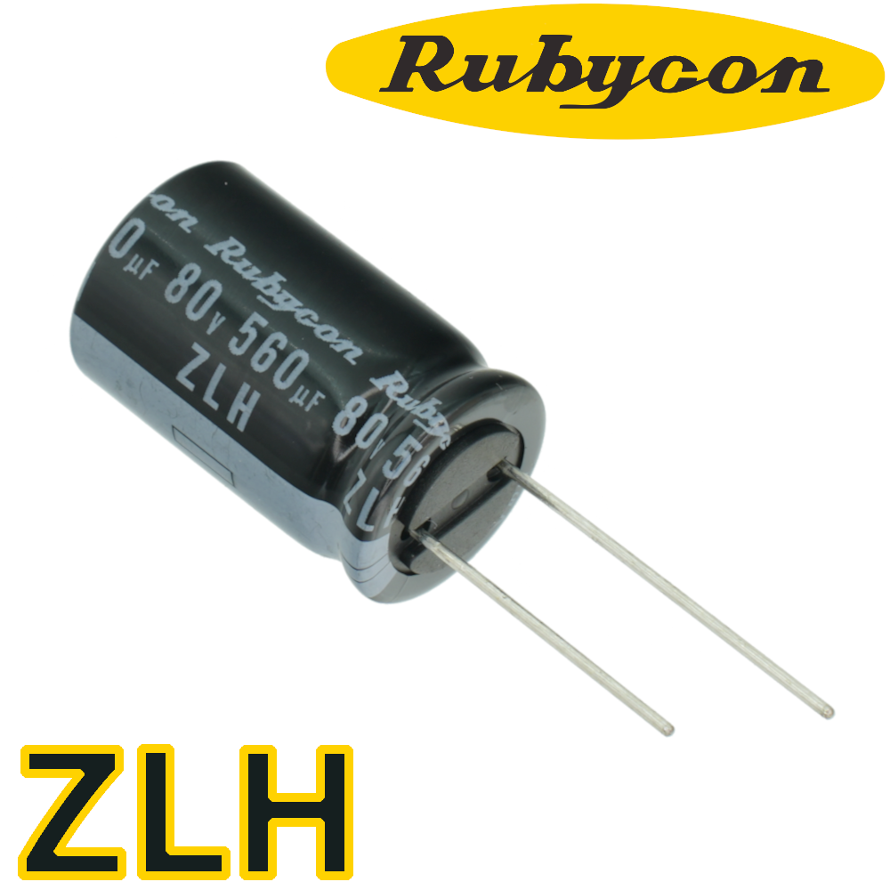 560мкФ 80В (16х25) ZLH (10000ч.) (low imp.) Конденсатор электролитический Rubycon