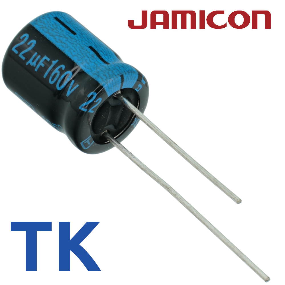 22мкФ 160В (10x12,5) TKR-105C Конденсатор электролитический