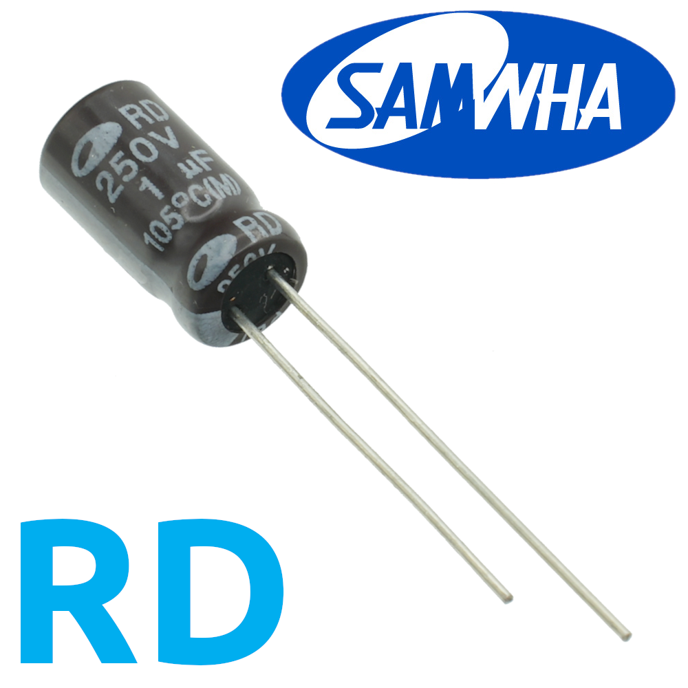 1мкФ 250В (6,3x11) RD-105C Конденсатор электролитический