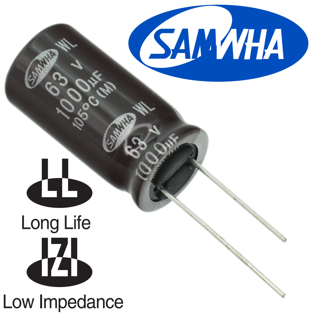 1000мкФ 63В (16x31,5) WL (5000ч.) (low imp.) Конденсатор электролитический