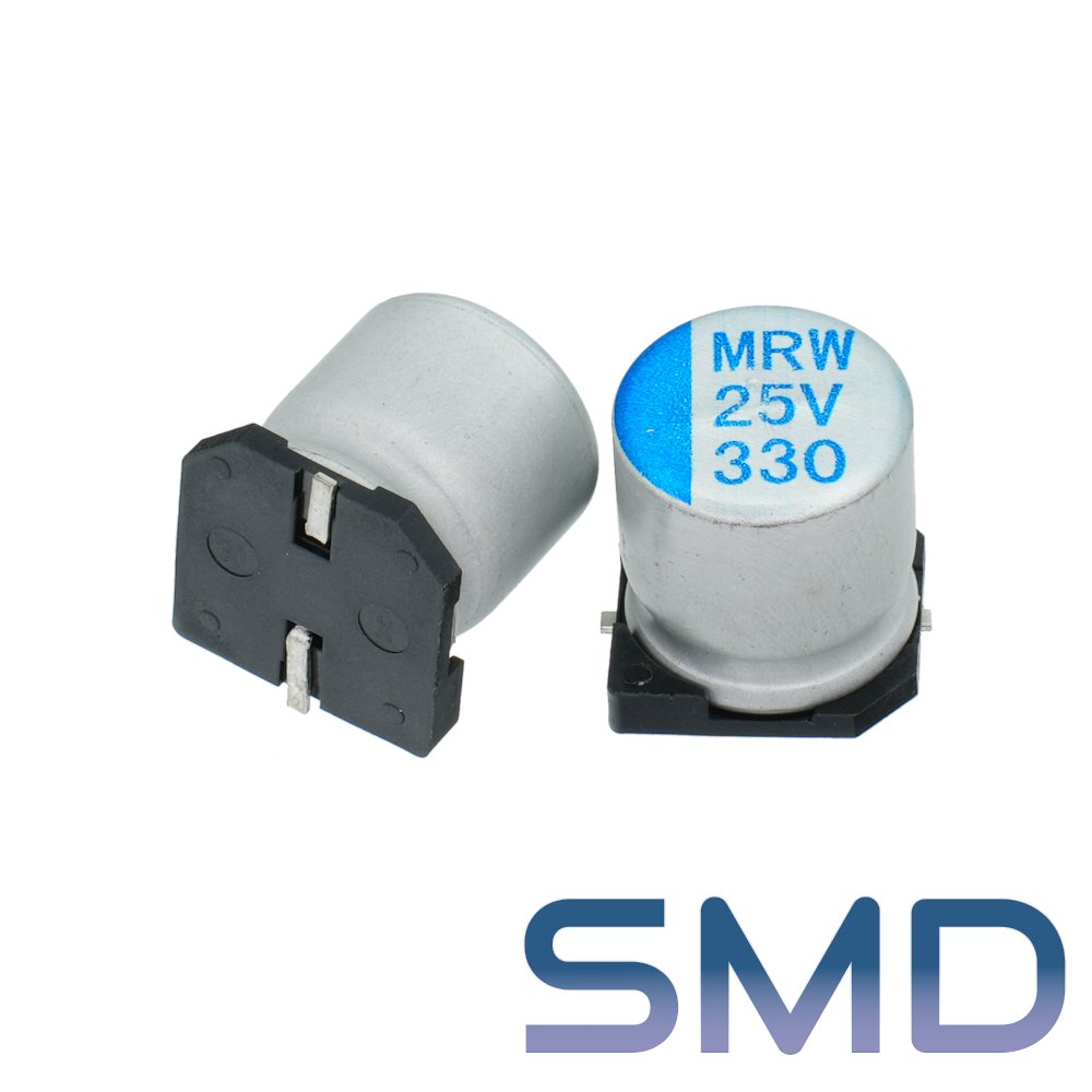 330мкФ 25В (10x10,5) SMD-монтаж Конденсатор электролитический