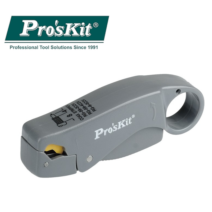 6PK-322 Pro'sKit Нож для зачистки коаксиальных кабелей вращающийся универсальный