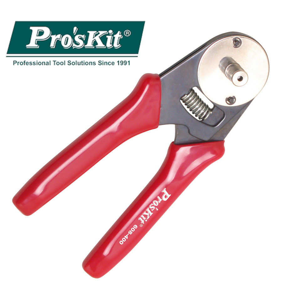 608-400 Pro'sKit Клещи для обжима цилиндрических контактов разъемов RS232 D-sub