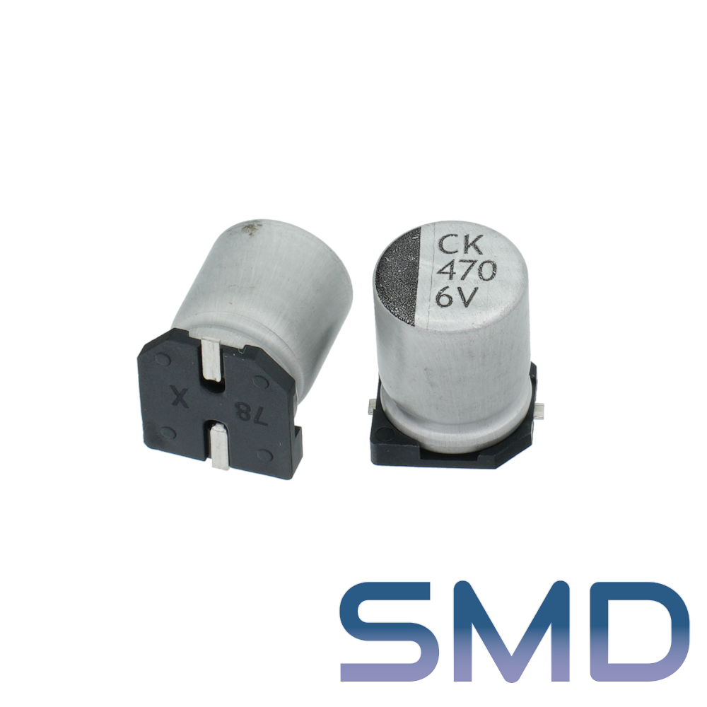470мкФ 6,3В (8x10,5) SMD-монтаж Конденсатор электролитический