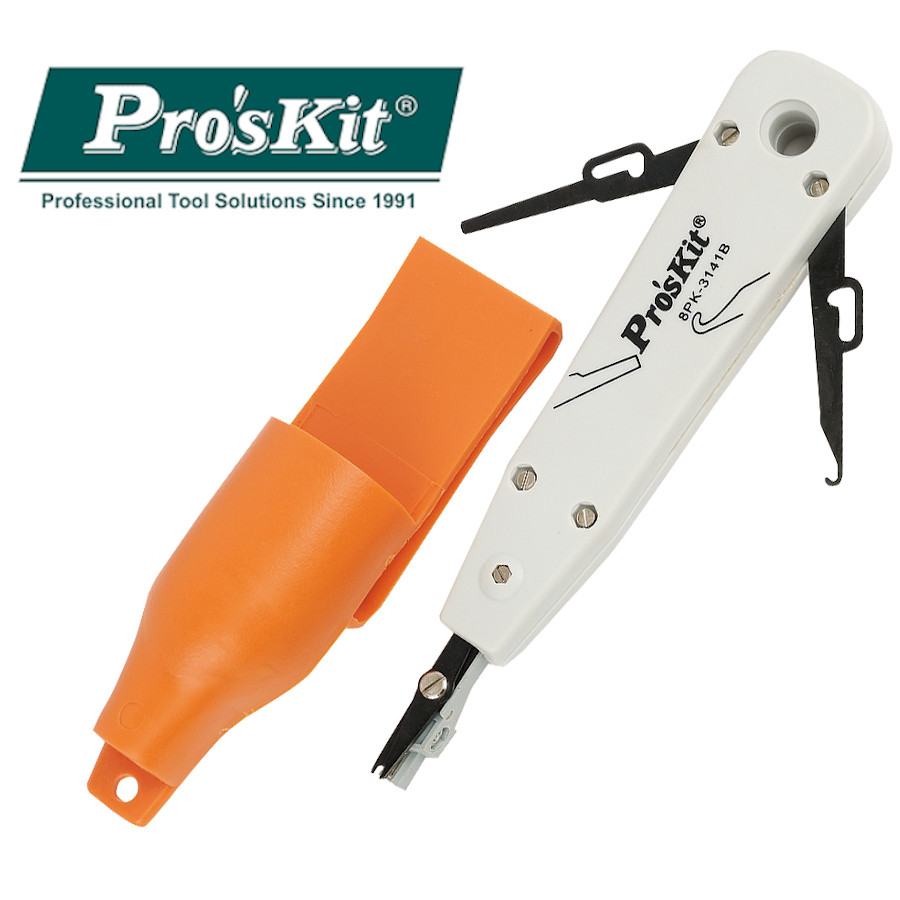 8PK-3141B Pro'sKit Инструмент для разделки контактов KRONE (чехол, 175 мм)