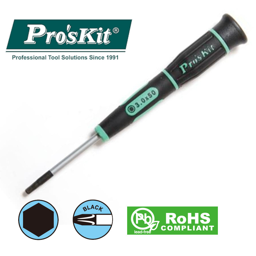 SD-081-H7 Pro'sKit Отвертка прецизионная шестигранная (3,0х50мм)