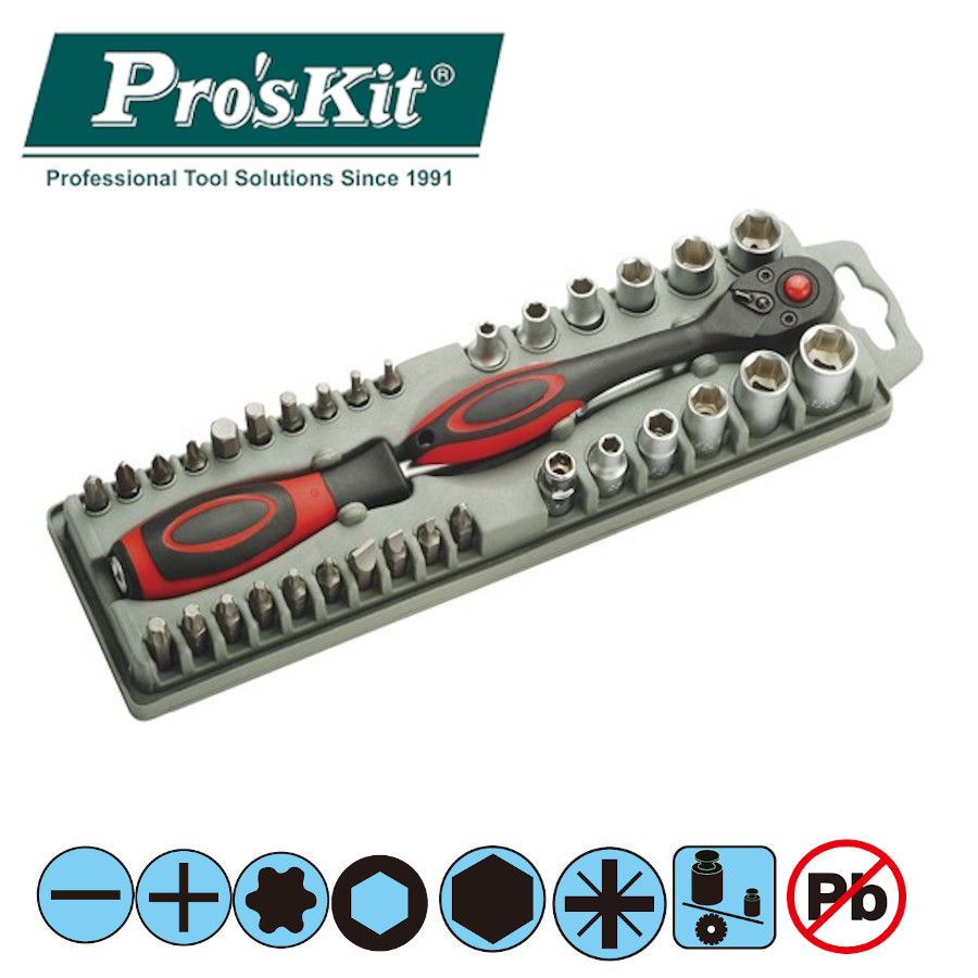 SD-2307M Pro'sKit Набор бит и головок (31шт., ключ, рукоятка)*