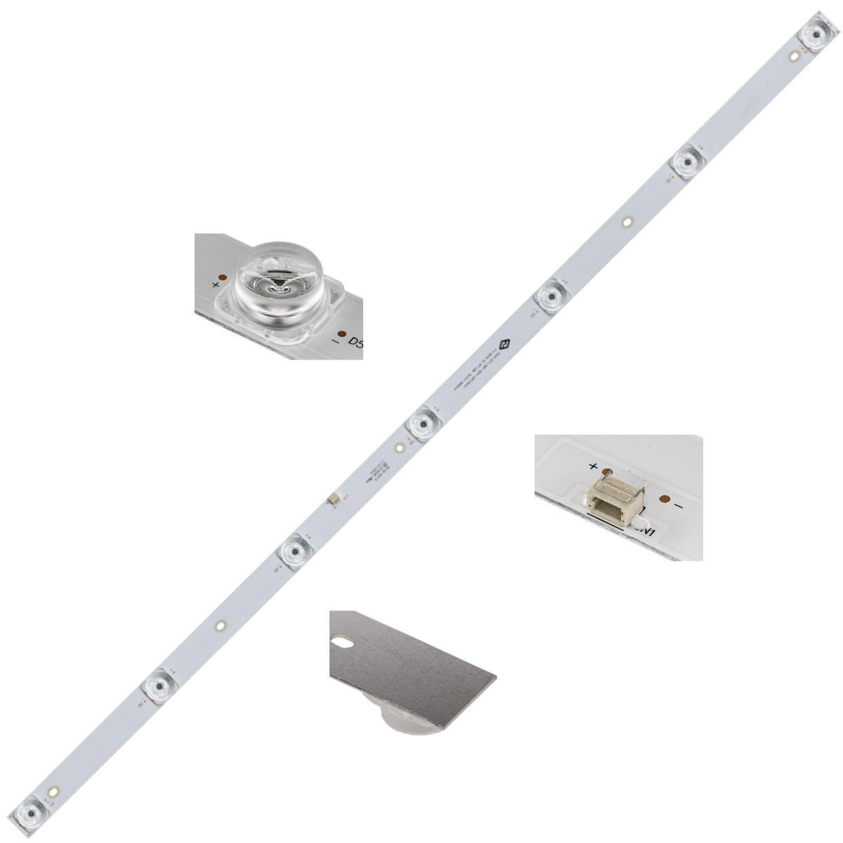 Светодиодная планка для подсветки ЖК панелей FOYE-671-390-1B7C-20*1.0mm (671 мм, 7 линз)