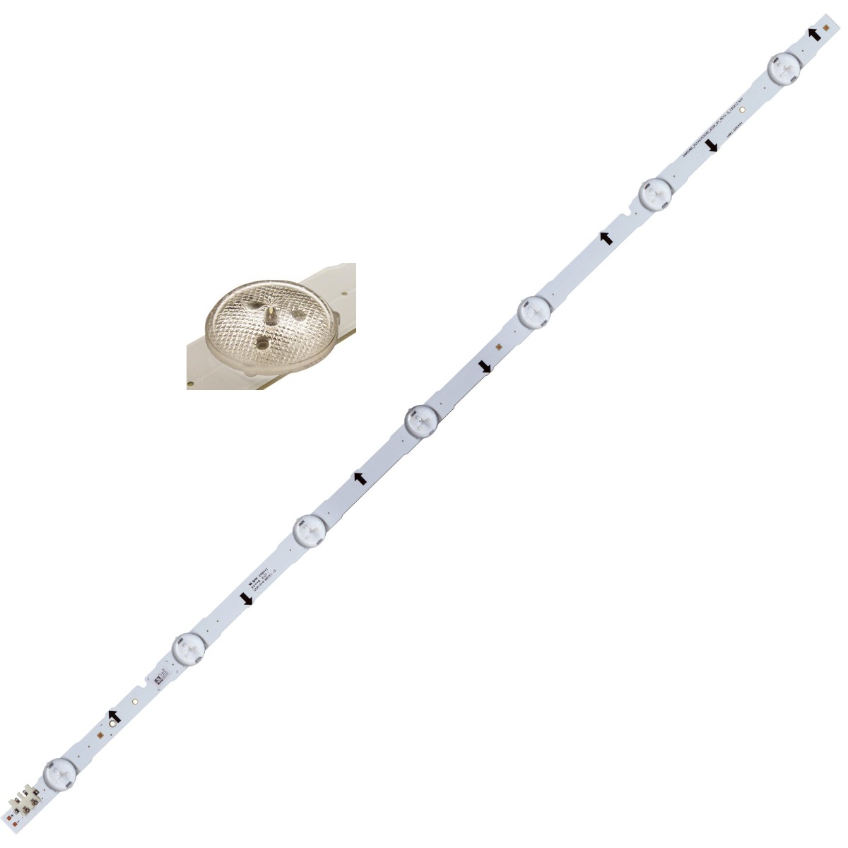 Светодиодная планка для подсветки ЖК панелей 2014SVS32HD_3228_07_REV1.3 (650мм, 7 линз)