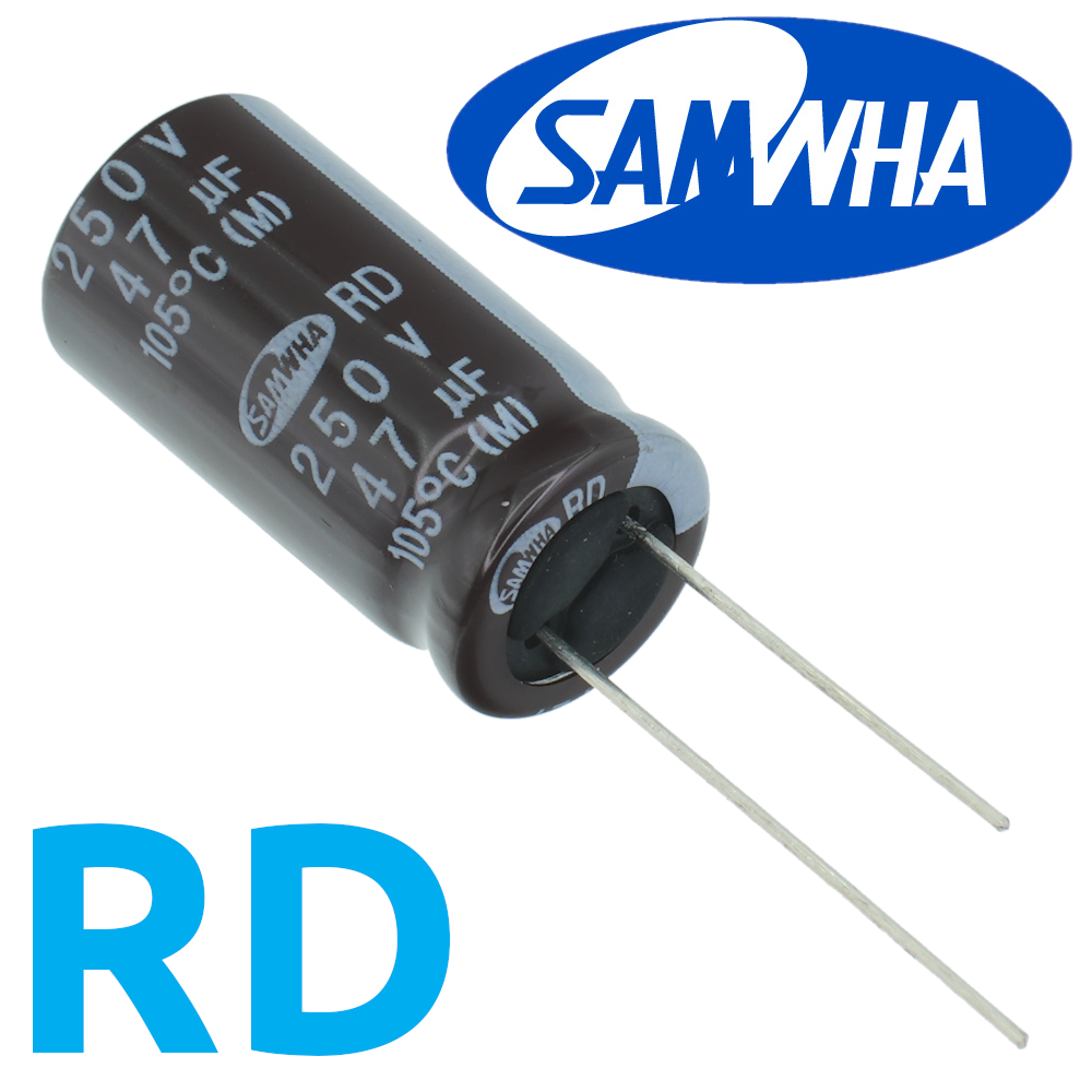 47мкФ 250В (12,5x25) RD-105C Конденсатор электролитический