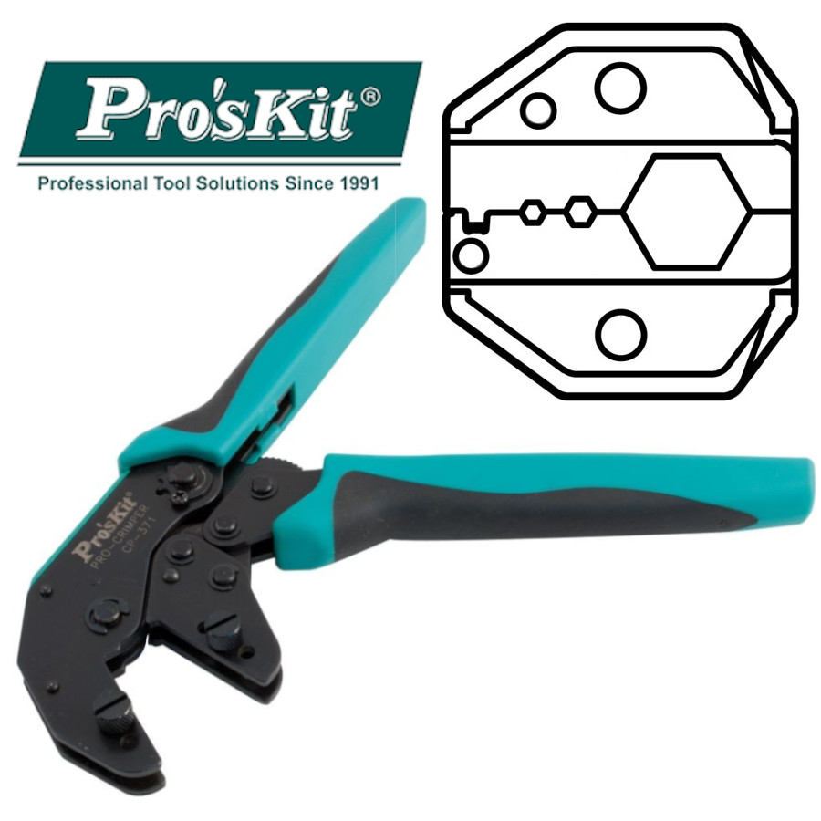 CP-371V Pro'sKit Клещи для обжима коаксиальных кабелей (RG11/174/213)